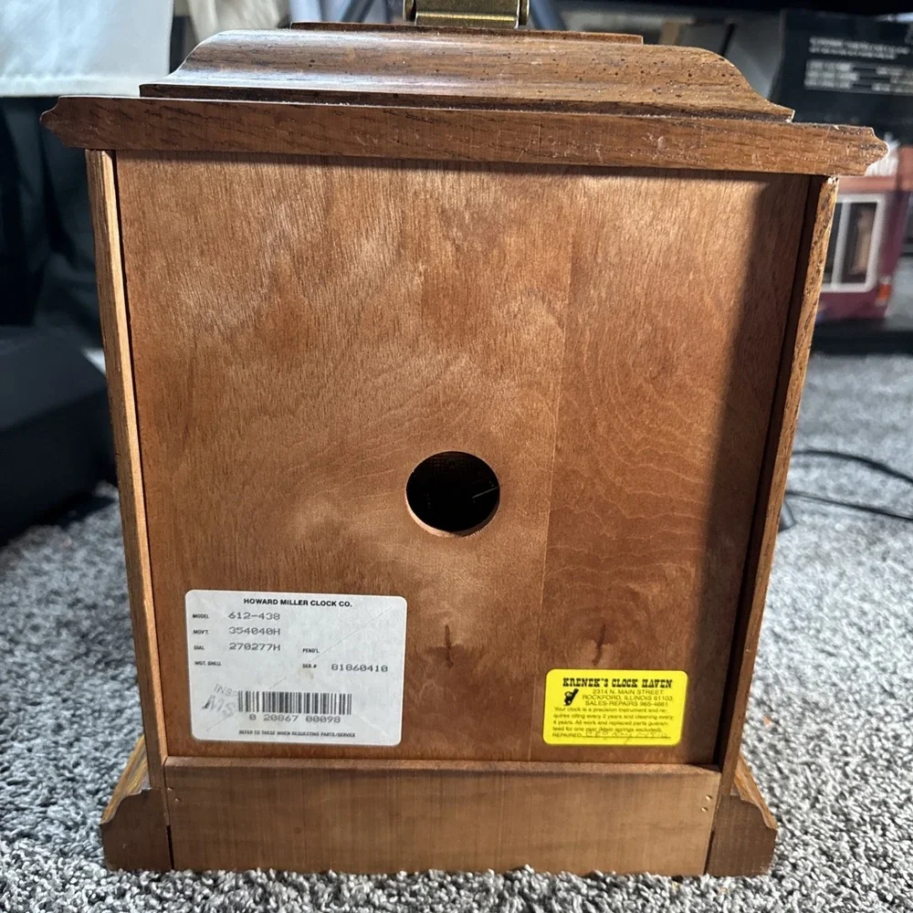 Howard Miller Graham Bracket Mantel Clock 612-437, Windsor Cherry Finish, No Key